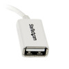 StarTech.com 5in White Micro USB to USB OTG Host Adapter M/F UUSBOTGW