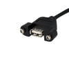 StarTech.com 3 ft Panel Mount USB Cable - USB A to Motherboard Header Cable F/F USBPNLAFHD3