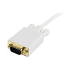 StarTech.com 10 ft Mini DisplayPort to VGA Adapter Converter Cable – mDP to VGA 1920x1200 - White MDP2VGAMM10W