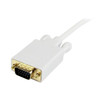StarTech.com 3 ft Mini DisplayPort to VGA Adapter Converter Cable – mDP to VGA 1920x1200 - White MDP2VGAMM3W