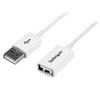 StarTech.com 3m White USB 2.0 Extension Cable A to A - M/F USBEXTPAA3MW