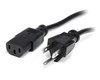 StarTech.com 12 ft Standard Computer Power Cord - NEMA5-15P to C13 PXT10112