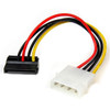 StarTech.com 6in 4 Pin LP4 to Left Angle SATA Power Cable Adapter SATAPOWADPL