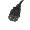 StarTech.com 3 ft 14AWG Computer Power Cord Extension - C14 to C13 Power Cable PXT100143