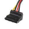 StarTech.com 12in LP4 to 2x Right Angle Latching SATA Power Y Cable Splitter - 4 Pin LP4 to Dual SATA PYO2LP4LSATR
