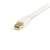 StarTech.com 2m (6 ft) White Mini DisplayPort to DisplayPort 1.2 Adapter Cable M/M - DisplayPort 4k MDP2DPMM2MW