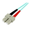 StarTech.com Fiber Optic Cable - 10 Gb Aqua - Multimode Duplex 50/125 - LSZH - LC/SC - 5 m A50FBLCSC5