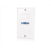 StarTech.com Single Outlet 15-Pin Female VGA Wall Plate - White VGAPLATE