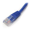 StarTech.com 1 ft Cat5e Blue Molded RJ45 UTP Cat 5e Patch Cable - 1ft Patch Cord M45PATCH1BL