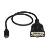 StarTech.com USB C to Serial Adapter Cable with COM Port Retention - 16" (40cm) USB Type C to RS232 (DB9) Serial Converter Cable - For PLCs, Scanners, Printers - Windows/Mac/Linux ICUSB232PROC