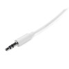 StarTech.com 3m White Slim 3.5mm Stereo Audio Cable - Male to Male MU3MMMSWH