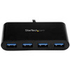 StarTech Accessory HB30C4AB 4PT USB 3.0 Hub USB-C to 4x USB-A Bus Powered BK