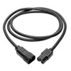 Tripp Lite Heavy-Duty Computer Power Cord Lead Cable, 15A, 14AWG (IEC-320-C14 to IEC-320-C15), 1.83 m (6-ft.) P018-006