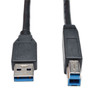 Tripp Lite USB 3.0 SuperSpeed Device Cable (AB M/M) Black, 6-ft 037332183125 U322-006-BK