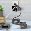 Tripp Lite Protect It! 3-Outlet Power Cube Surge Protector - 6 USB-A Ports (7.2A Shared), 6 ft. Cord, 540 Joules, Black 037332238528 TLP366CUBEUSBB