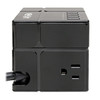 Tripp Lite Protect It! 3-Outlet Power Cube Surge Protector - 6 USB-A Ports (7.2A Shared), 6 ft. Cord, 540 Joules, Black 037332238528 TLP366CUBEUSBB