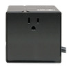 Tripp Lite Protect It! 3-Outlet Power Cube Surge Protector - 6 USB-A Ports (7.2A Shared), 6 ft. Cord, 540 Joules, Black 037332238528 TLP366CUBEUSBB