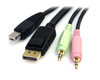 Startech.Com 6Ft 4-In-1 Usb Displayport Kvm Switch Cable W/ Audio & Microphone 065030840125 Dp4N1Usb6