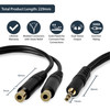 Startech.Com 6In Stereo Splitter Cable - 3.5Mm Male To 2X 3.5Mm Female 065030799836 Muy1Mff