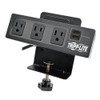 Tripp Lite Protect It! 3-Outlet Surge Protector with Desk Clamp, 10 ft. Cord, 510 Joules, 2 USB Charging Ports, Black Housing 037332198464 TLP310USBC