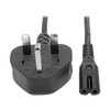 Tripp Lite Standard U.K. Computer Power Cord, 2.5A (C7 to BS 1363 U.K. Plug), 1.8 m 037332205438 P061-006