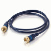C2G Velocity Mini-Coax Coaxial Cable 0.914 M F-Type Blue 757120272267 27226