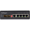 StarTech.com Industrial 5 Port Gigabit Ethernet Switch - 4 PoE RJ45 +2 SFP Slots 30W PoE+ 12-48VDC 10/100/1000 Rugged Power Over Ethernet LAN Switch -40C to 75C - DIN Mountable 065030889834 IES1G52UP12V