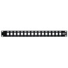 Tripp Lite 16-Port 1U Rack-Mount Unshielded Blank Keystone/Multimedia Patch Panel, Rj45 Ethernet, Usb, Hdmi, Cat5E/6 037332193575 N062-016-Kj