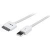 StarTech.com 3m (10 ft) Long Apple 30-pin Dock Connector to USB Cable for iPhone / iPod / iPad with Stepped Connector 065030847452 USB2ADC3M