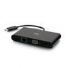 C2G USB-C to HDMI, VGA, USB-A, and RJ45 Multiport Adapter - 4K 30Hz - Black 757120298281 C2G29828