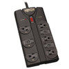 Tripp Lite TLP808B surge protector Black 8 AC outlet(s) 120 V 2.5 m 037332189837 TLP808B