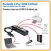 Tripp Lite 4-Port Portable USB 3.0 SuperSpeed Hub 037332184726 U360-004-MINI