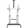 StarTech.com Mobile TV Stand - Heavy Duty TV Cart for 60-100" Display (100kg/220lb) - Height Adjustable Rolling Flat Screen Floor Standing on Wheels - Universal Television Mount w/Shelves 065030888004 STNDMTV100