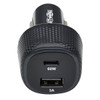 Tripp Lite Dual-Port USB Car Charger, 63W Max - USB-C PD 3.0 Up to 60W, USB-A QC 3.0 Up to 18W 037332254054 U280-C02-63W-1B