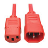 Tripp Lite Standard Computer Power Extension Cord, 10A, 18 AWG (IEC-320-C14 to IEC-320-C13), Red, 0.61 m 037332198815 P004-002-ARD