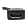 Tripp Lite High-Speed HDMI with Ethernet All-in-One Keystone/Panel Mount Coupler Cable (F/F), Angled Connector, 0.31 m (1-ft.) 037332195746 P164-001-KPA-BK