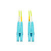 Tripp Lite 10Gb / 100Gb Duplex Multimode 50/125 OM5 LSZH Fiber Patch Cable (LC/LC) - Aqua, 3M 037332224224 N820-03M-OM5