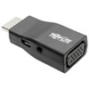 Tripp Lite Compact HDMI to VGA Adapter with Audio (M/F), 1920 x 1200 (1080p) @ 60 Hz 037332205780 P131-000-A