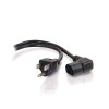 C2G 10Ft Universal Right Angle 18 Awg Power Cord (Iec320C13 R/A -> Nema 5-15P) Black 3 M 757120279099 27909