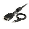 StarTech.com 6 ft Coax High Resolution Monitor VGA Cable w/ Audio - HD15 M/M 065030822435 MXTHQMM6A