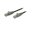 Startech.Com 1 Ft. Cat6 Ethernet Cable - Slim - Snagless Rj45 Connectors - Black 065030873123 N6Pat1Bks
