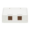 Tripp Lite Surface-Mount Box for Keystone Jacks - 2 Ports, White 037332249630 N082-002-WH