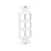 Tripp Lite Center Plate Insert, Decora Style - Vertical, 6 Ports - Faceplate - wall mountable - white - 6 ports 037332249739 N042D-006V-WH