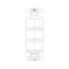 Tripp Lite Center Plate Insert, Decora Style - Vertical, 6 Ports - Faceplate - wall mountable - white - 6 ports 037332249739 N042D-006V-WH