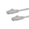 StarTech.com 50ft CAT6 Ethernet Cable - White CAT 6 Gigabit Ethernet Wire -650MHz 100W PoE RJ45 UTP Network/Patch Cord Snagless w/Strain Relief Fluke Tested/Wiring is UL Certified/TIA 34986