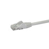 StarTech.com 50ft CAT6 Ethernet Cable - White CAT 6 Gigabit Ethernet Wire -650MHz 100W PoE RJ45 UTP Network/Patch Cord Snagless w/Strain Relief Fluke Tested/Wiring is UL Certified/TIA 34986