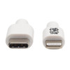 Tripp Lite USB-C Sync / Charge Cable with Lightning Connector - M/M, USB 2.0, White, 3 ft. (0.9 m) 35667