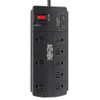 Tripp Lite 8-Outlet Surge Protector with 2 USB Ports (2.1A Shared) - 8 ft. Cord, 1200 Joules, Black TLP88USBB 037332223449