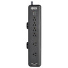 Tripp Lite Safe-IT 6-Outlet Surge Protector - 2 USB Ports, 8 ft. Cord, 5-15P Plug, 2100 Joules, Antimicrobial Protection, Black TLP608DMUAM 037332263605