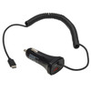 Tripp Lite U280-C02-30W-C6 Dual-Port USB Car Charger with 30W Charging - USB-C (18W) QC 3.0, USB-A (12W), Coiled 6 ft. (1.83 m) USB-C Cable, Black U280-C02-30W-C6 037332256508